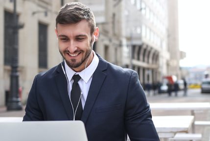 Man on computer