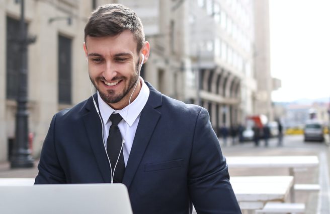 Man on computer