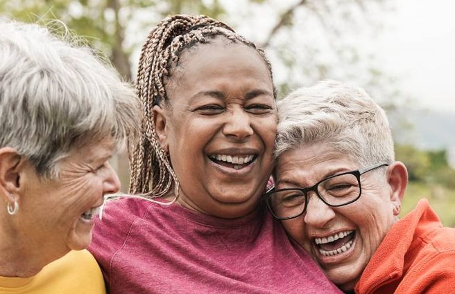 People meeting outdoors