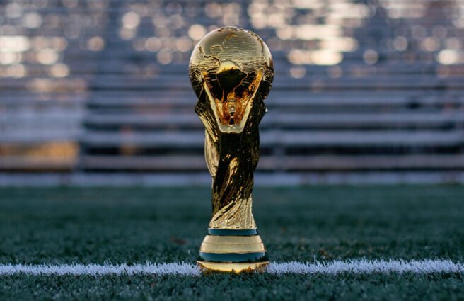World Cup 2022 on Qatar football stadium